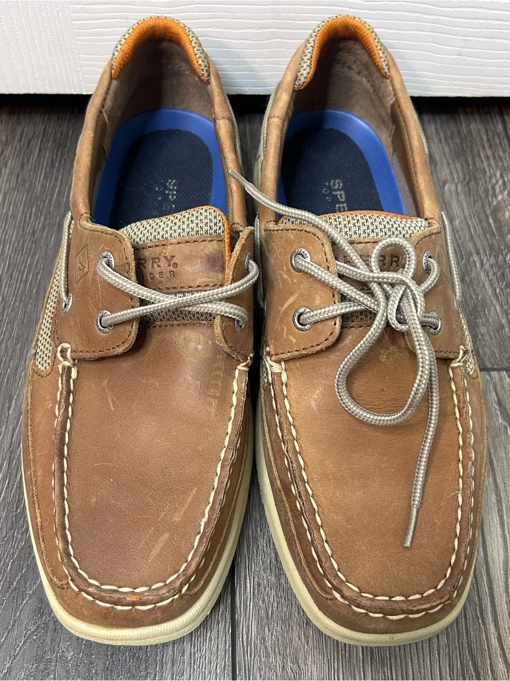 Sperry Top-Sider Leather Boat Shoes Brown Men’s Size 10W Deck Shoes